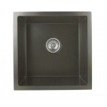 Aqu Dark Grey Handmade Single Bowl Kitchen Sink 440*440*205 Aqu Dark Grey Handmade Single Bowl Kitchen Sink 440*440*205